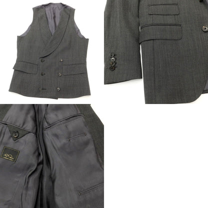 [Used] Gabriele Pasini wool three-piece three-button suit, black x white [42] [Condition Rank C] [Men&