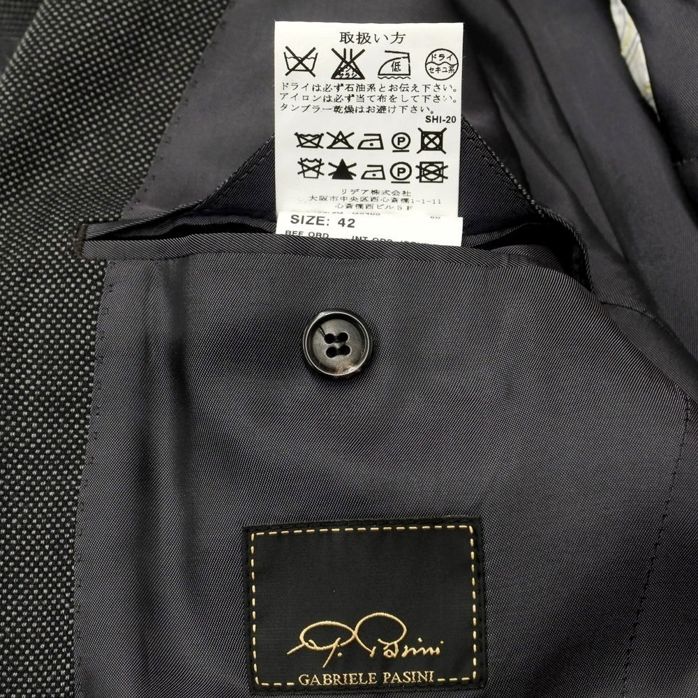 [Used] Gabriele Pasini wool three-piece three-button suit, black x white [42] [Condition Rank C] [Men&