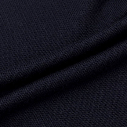 [Used] Dunhill wool long sleeve skipper polo knit navy [Size L] [NVY] [A/W] [Condition rank B] ​​[Men&