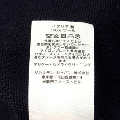 [Used] Dunhill wool long sleeve skipper polo knit navy [Size L] [NVY] [A/W] [Condition rank B] ​​[Men&