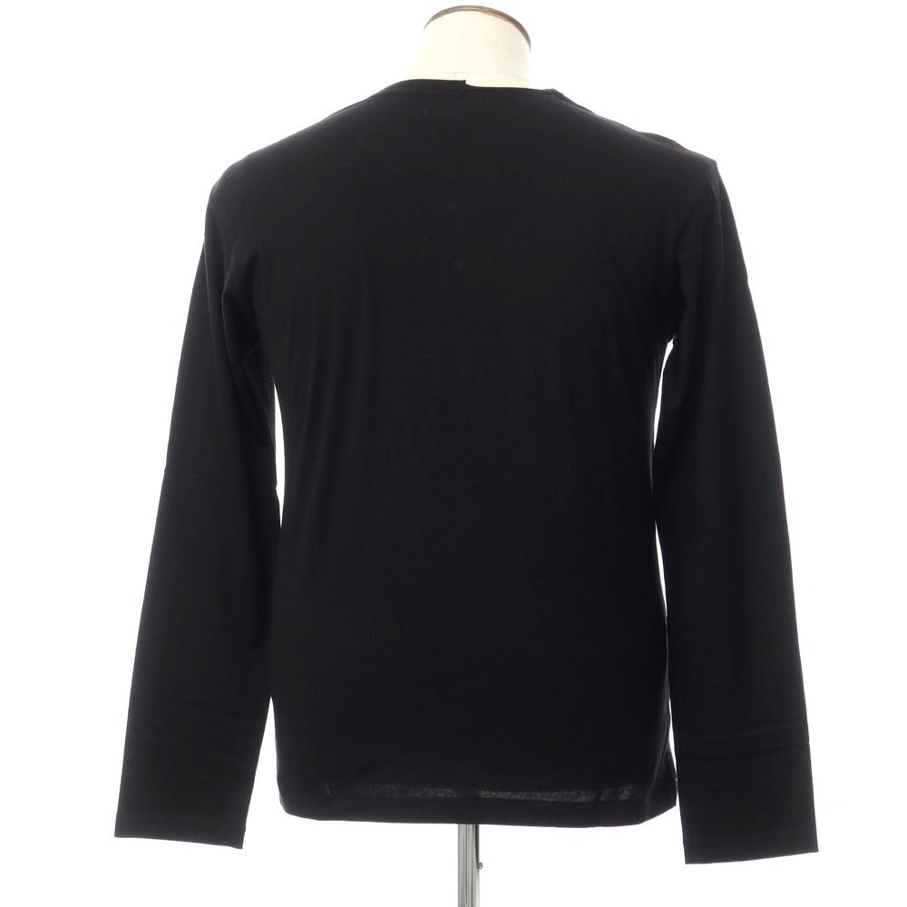 [Used] Yohji Yamamoto POUR HOMME Cotton Long Sleeve Henley T-Shirt Black [Size 3] [BLK] [S/S/A/W] [Condition Rank B] ​​[Men&