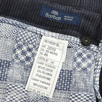 [Used] Barbati Polyester Nylon Corduroy Slacks Pants Navy [Size 46] [NVY] [A/W] [Condition Rank B] ​​[Men&