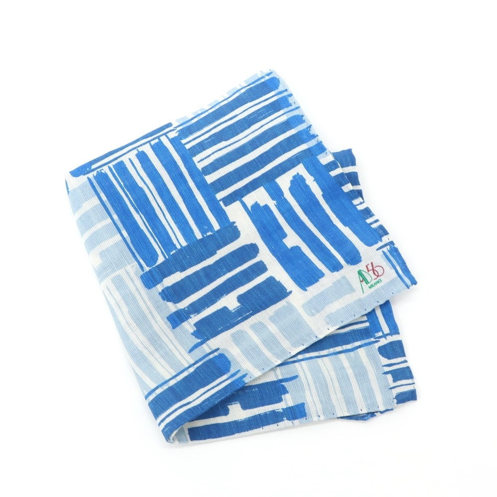 [Used] AD&amp;amp;C 1956 Silk Linen Pocket Square Blue x White [BLU] [S/S/A/W] [Condition Rank B] ​​[Men&