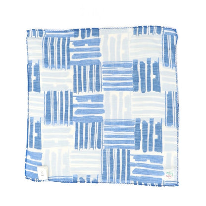 [Used] AD&amp;amp;C 1956 Silk Linen Pocket Square Blue x White [BLU] [S/S/A/W] [Condition Rank B] ​​[Men&