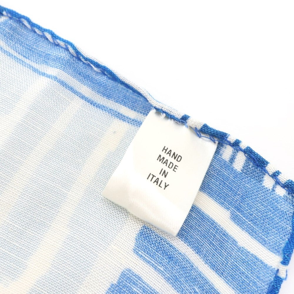 [Used] AD&amp;amp;C 1956 Silk Linen Pocket Square Blue x White [BLU] [S/S/A/W] [Condition Rank B] ​​[Men&