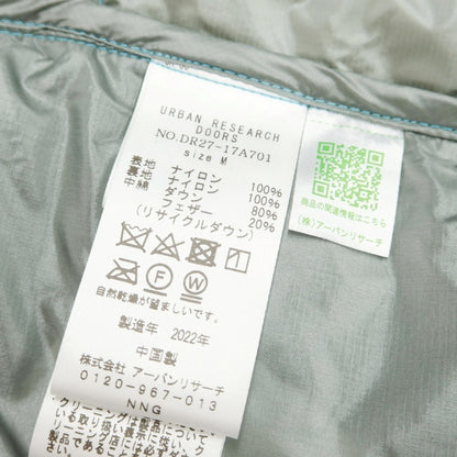 [Used] [Unused] URBAN RESEARCH DOORS Nylon Down Jacket Mint Blue [Size M] [BLU] [A/W] [Condition Rank S] [Men&