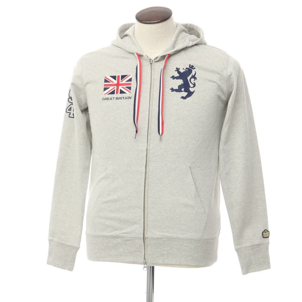 【中古】【未使用】アドミラル Admiral ポリエステル コットン ジップアップ パーカー ライトグレー【サイズL】【GRY】【S/S】【状態ランクS】【メンズ】【768877】