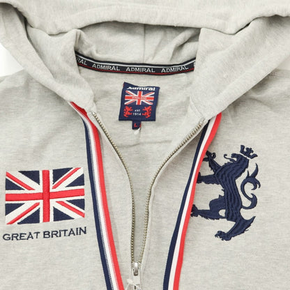 [Used] [Unused] Admiral polyester cotton zip-up hoodie, light grey [Size L] [GRY] [S/S] [Condition Rank S] [Men&