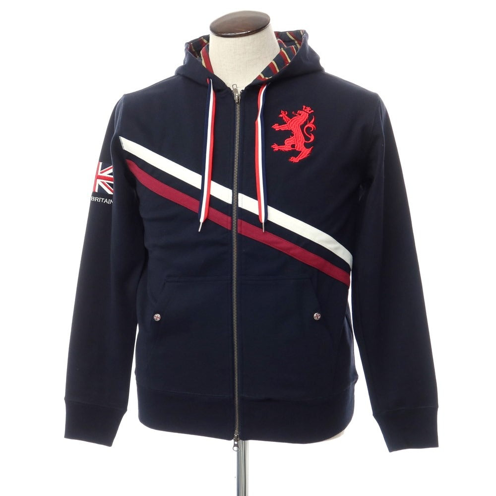 【中古】【未使用】アドミラル Admiral ポリエステル コットン ジップアップ パーカー ダークネイビー【サイズL】【NVY】【S/S】【状態ランクS】【メンズ】【768877】