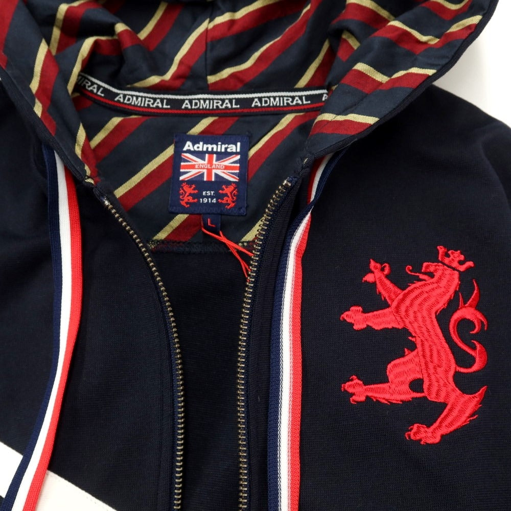 [Used] [Unused] Admiral Polyester Cotton Zip-up Hoodie Dark Navy [Size L] [NVY] [S/S] [Condition Rank S] [Men&