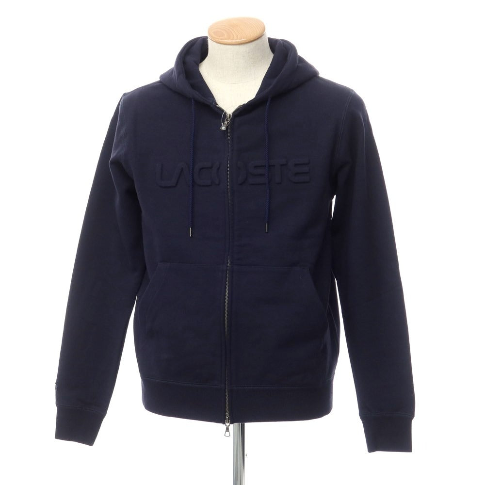 【中古】【未使用】ラコステ LACOSTE コットン ジップアップ パーカー ネイビー【サイズ3】【NVY】【S/S】【状態ランクS】【メンズ】【768876】