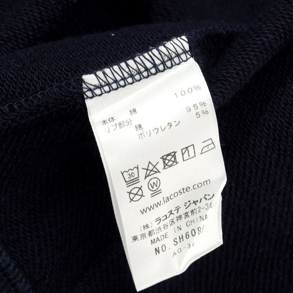 [Used] [Unused] LACOSTE Cotton Zip-up Hoodie Navy [Size 3] [NVY] [S/S] [Condition Rank S] [Men&