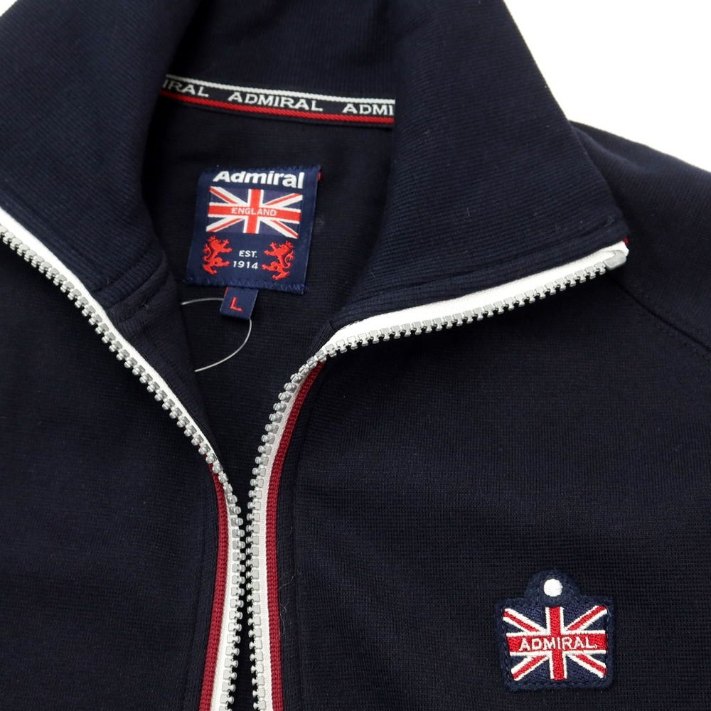 [Used] [Unused] Admiral Polyester Cotton Zip-up Jersey Navy [Size L] [NVY] [S/S] [Condition Rank S] [Men&