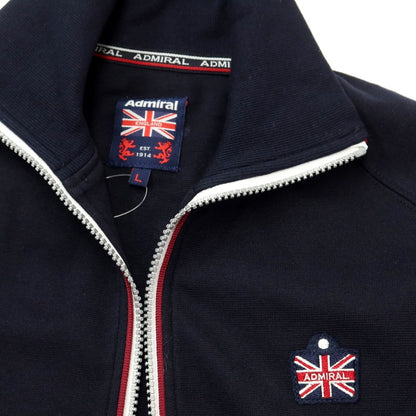 [Used] [Unused] Admiral Polyester Cotton Zip-up Jersey Navy [Size L] [NVY] [S/S] [Condition Rank S] [Men&