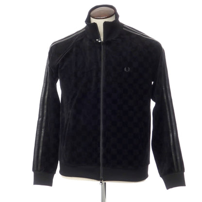 [Used] [Unused] Fred Perry Velour Cotton Polyester Jersey Track Jacket Black [Size L] [BLK] [A/W] [Condition Rank S] [Men&