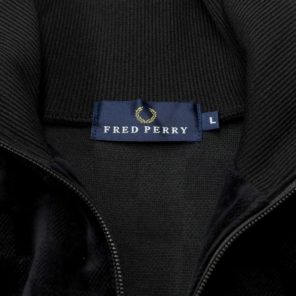 [Used] [Unused] Fred Perry Velour Cotton Polyester Jersey Track Jacket Black [Size L] [BLK] [A/W] [Condition Rank S] [Men&