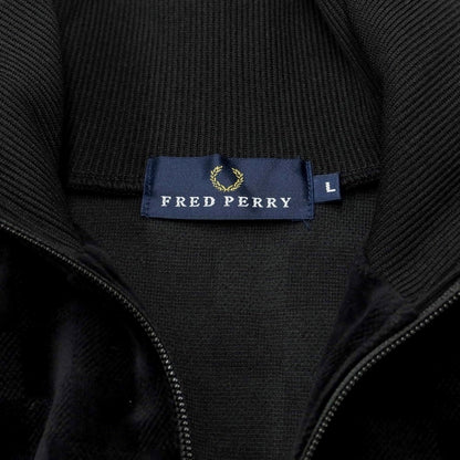[Used] [Unused] Fred Perry Velour Cotton Polyester Jersey Track Jacket Black [Size L] [BLK] [A/W] [Condition Rank S] [Men&