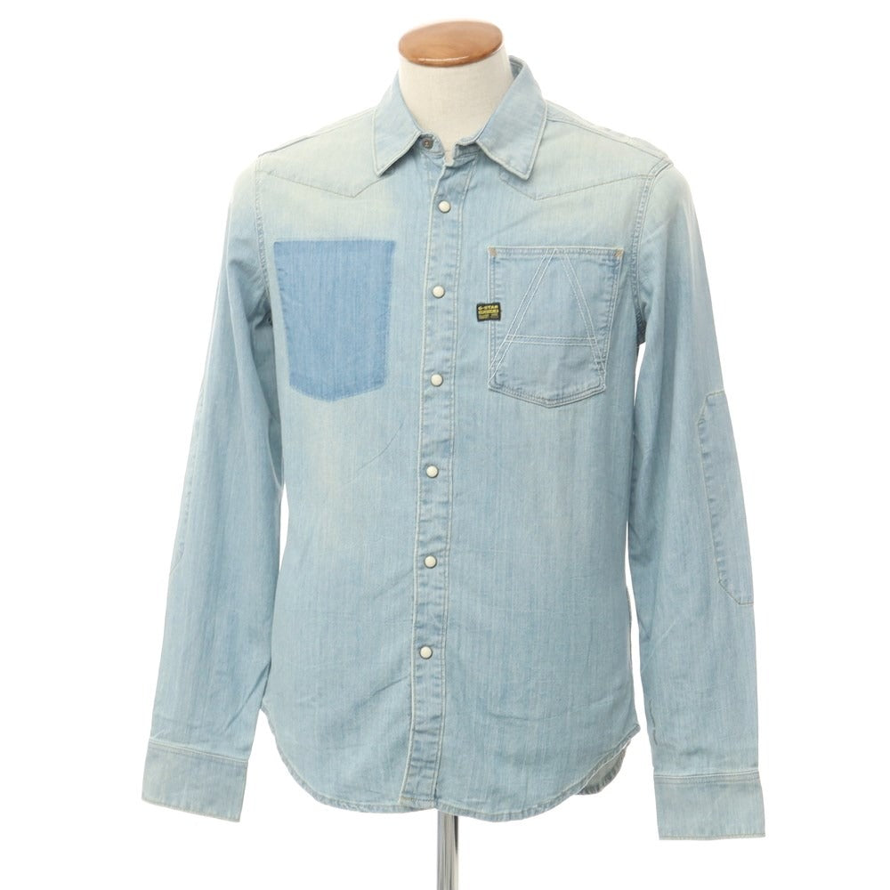 [Used] G-STAR RAW Cotton Chambray Casual Shirt Blue [Size M] [BLU] [S/S/A/W] [Condition Rank A] [Men&