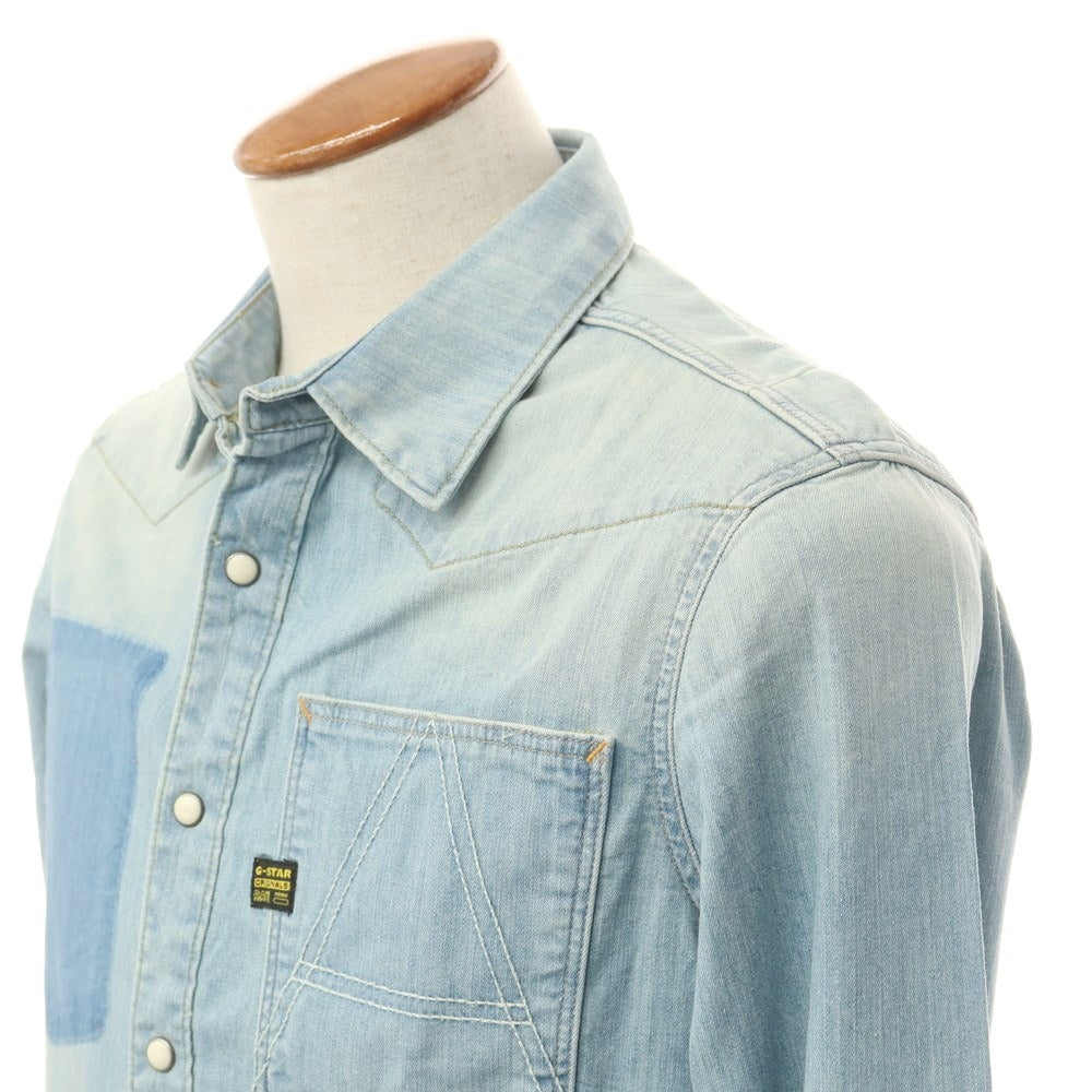 [Used] G-STAR RAW Cotton Chambray Casual Shirt Blue [Size M] [BLU] [S/S/A/W] [Condition Rank A] [Men&