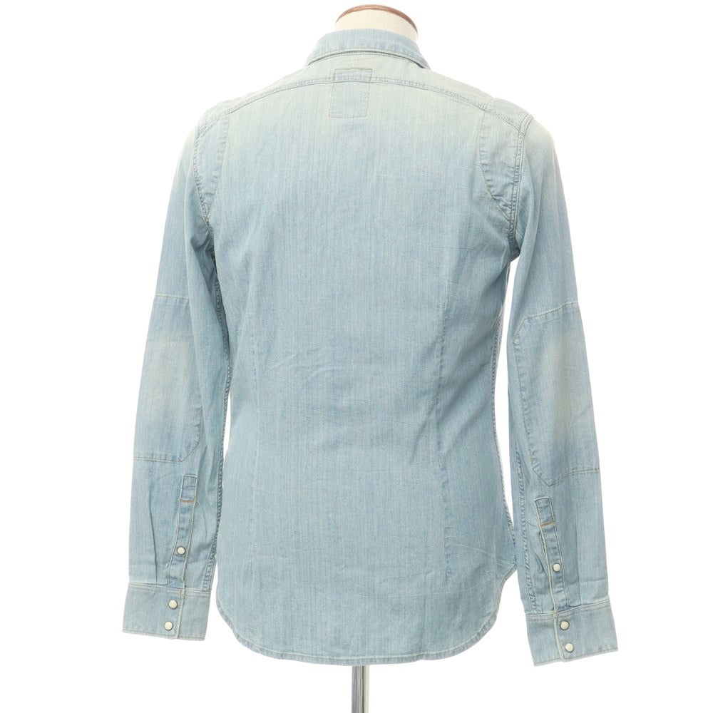 [Used] G-STAR RAW Cotton Chambray Casual Shirt Blue [Size M] [BLU] [S/S/A/W] [Condition Rank A] [Men&