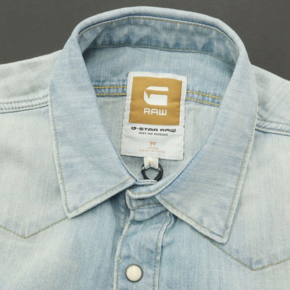 [Used] G-STAR RAW Cotton Chambray Casual Shirt Blue [Size M] [BLU] [S/S/A/W] [Condition Rank A] [Men&