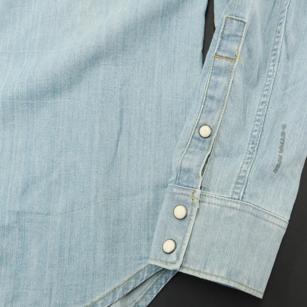 [Used] G-STAR RAW Cotton Chambray Casual Shirt Blue [Size M] [BLU] [S/S/A/W] [Condition Rank A] [Men&