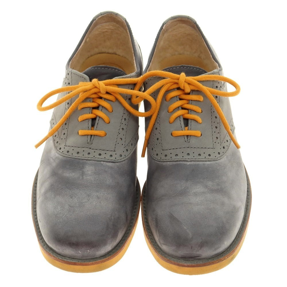 [Used] UGG Leather Saddle Shoes Cool Gray x Orange [Size 25.5] [GRY] [S/S/A/W] [Condition Rank C] [Men&