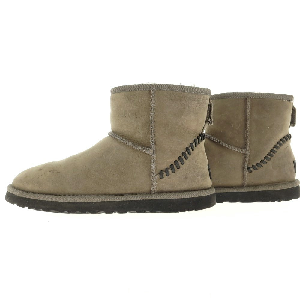 中古】アグ UGG クラシックミニ ムートン ブーツ グレイッシュカーキ