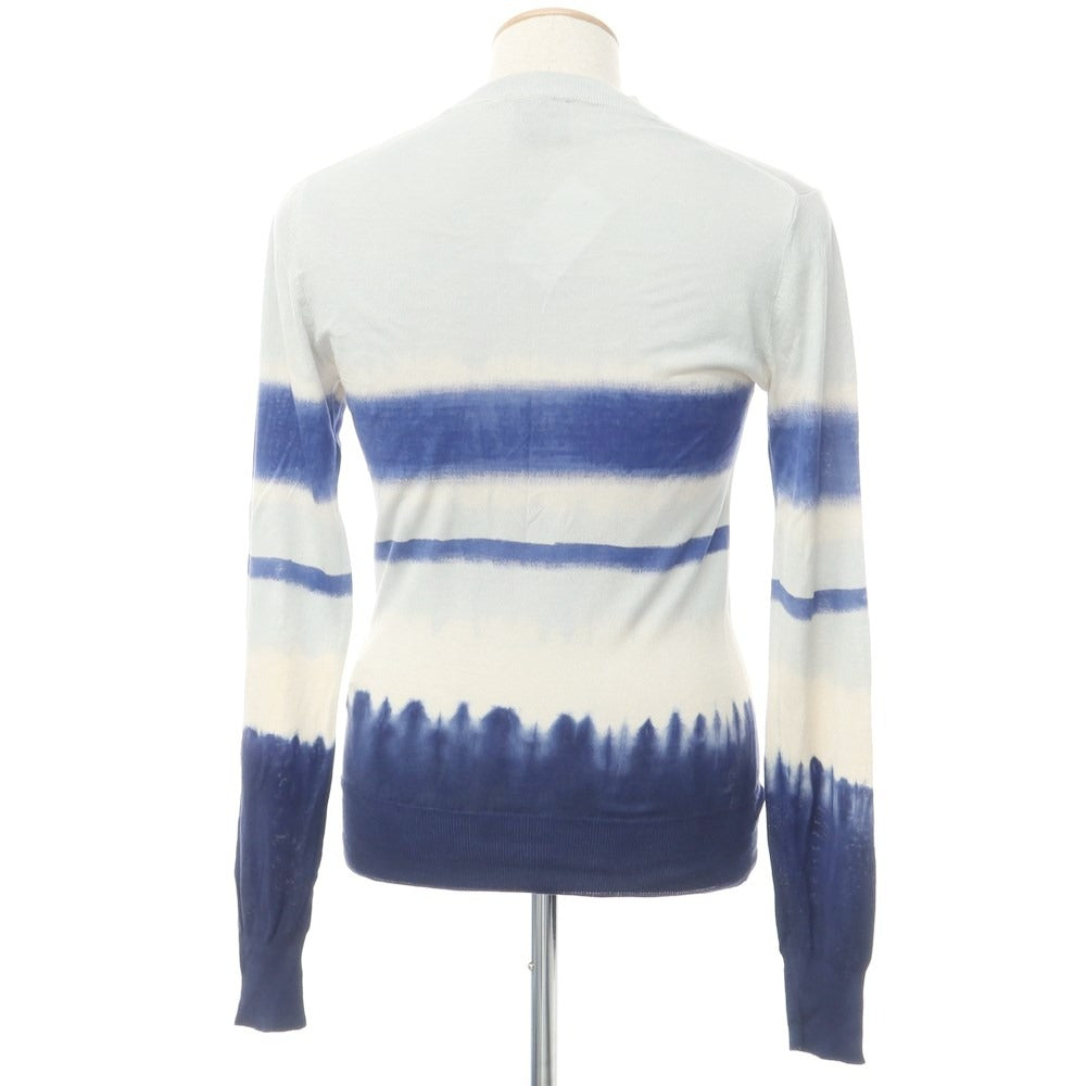 [Used] D&amp;amp;G Silk Crew Neck Pullover Knit Blue x White [Size S] [BLU] [S/S] [Condition Rank C] [Men&