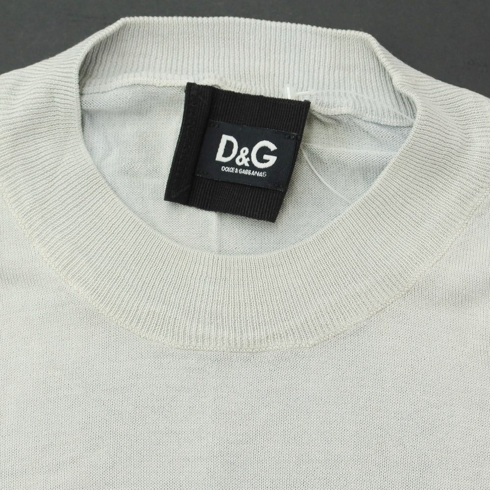 【中古】ディーアンドジー D&amp;G シルク クルーネック プルオーバーニット ブルーxホワイト【サイズS】【BLU】【S/S】【状態ランクC】【メンズ】【759682】
[DPD]