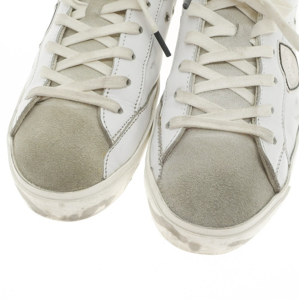 [Used] Philippe Model PHILIPPE MODEL USED processed leather sneakers white [Size 40] [WHT] [S/S/A/W] [Condition rank B] ​​[Men&