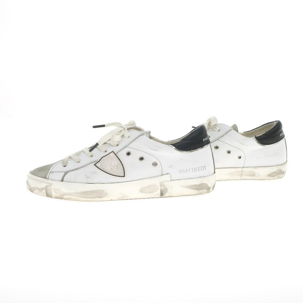 [Used] Philippe Model PHILIPPE MODEL USED processed leather sneakers white [Size 40] [WHT] [S/S/A/W] [Condition rank B] ​​[Men&