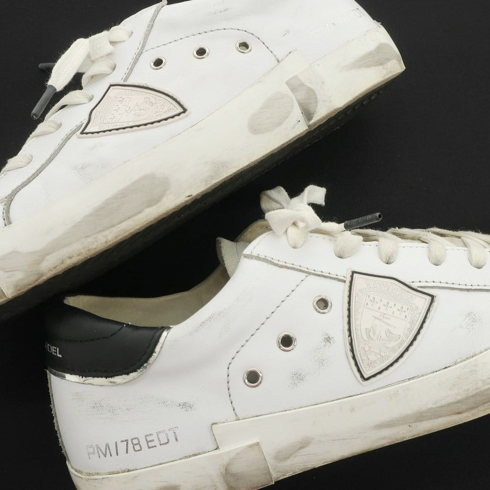 [Used] Philippe Model PHILIPPE MODEL USED processed leather sneakers white [Size 40] [WHT] [S/S/A/W] [Condition rank B] ​​[Men&