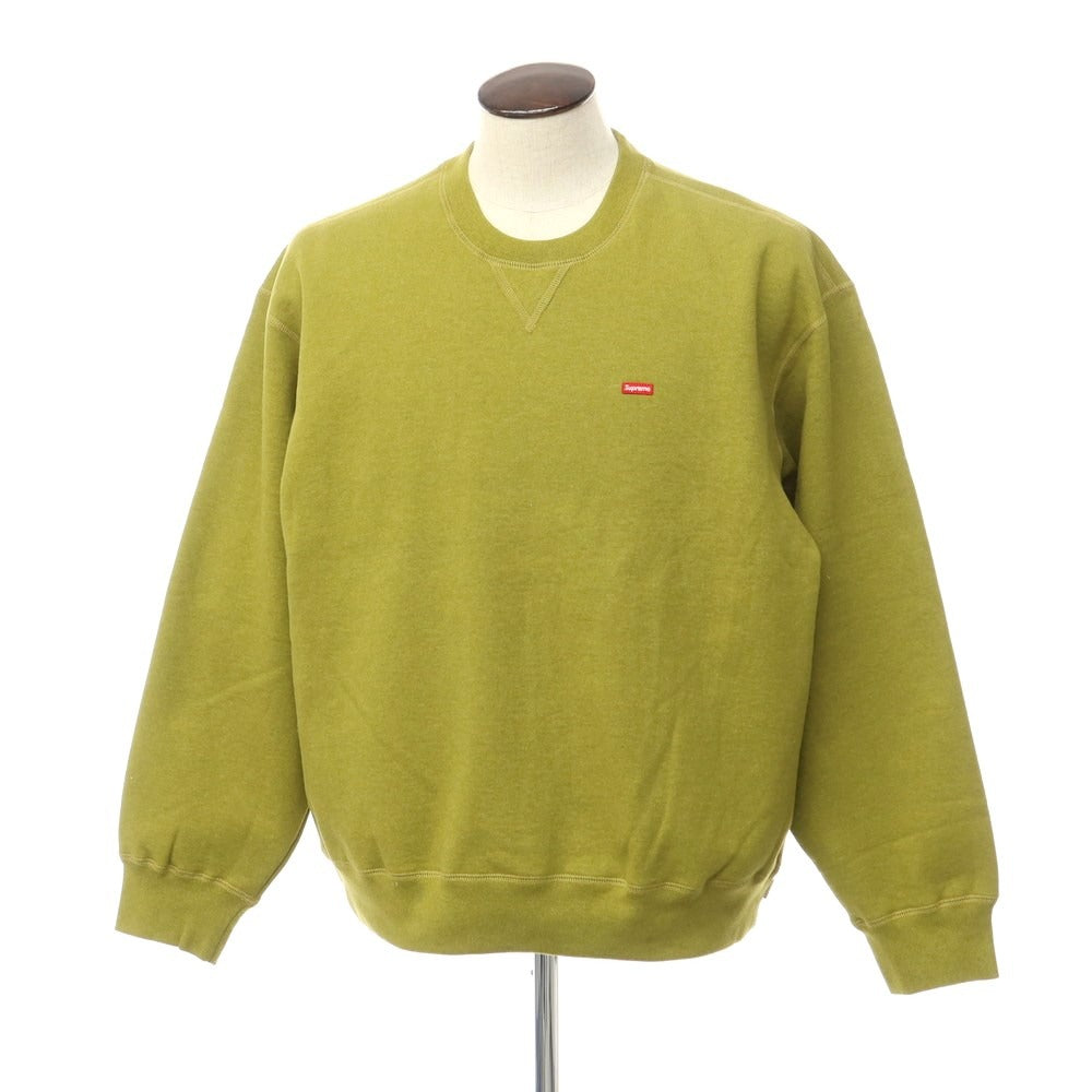 [Used] Supreme 2023 Fall/Winter Small Box Crewneck Crewneck Sweatshirt Olive Yellow [Size L] [GRN] [A/W] [Condition Rank B] ​​[Men&