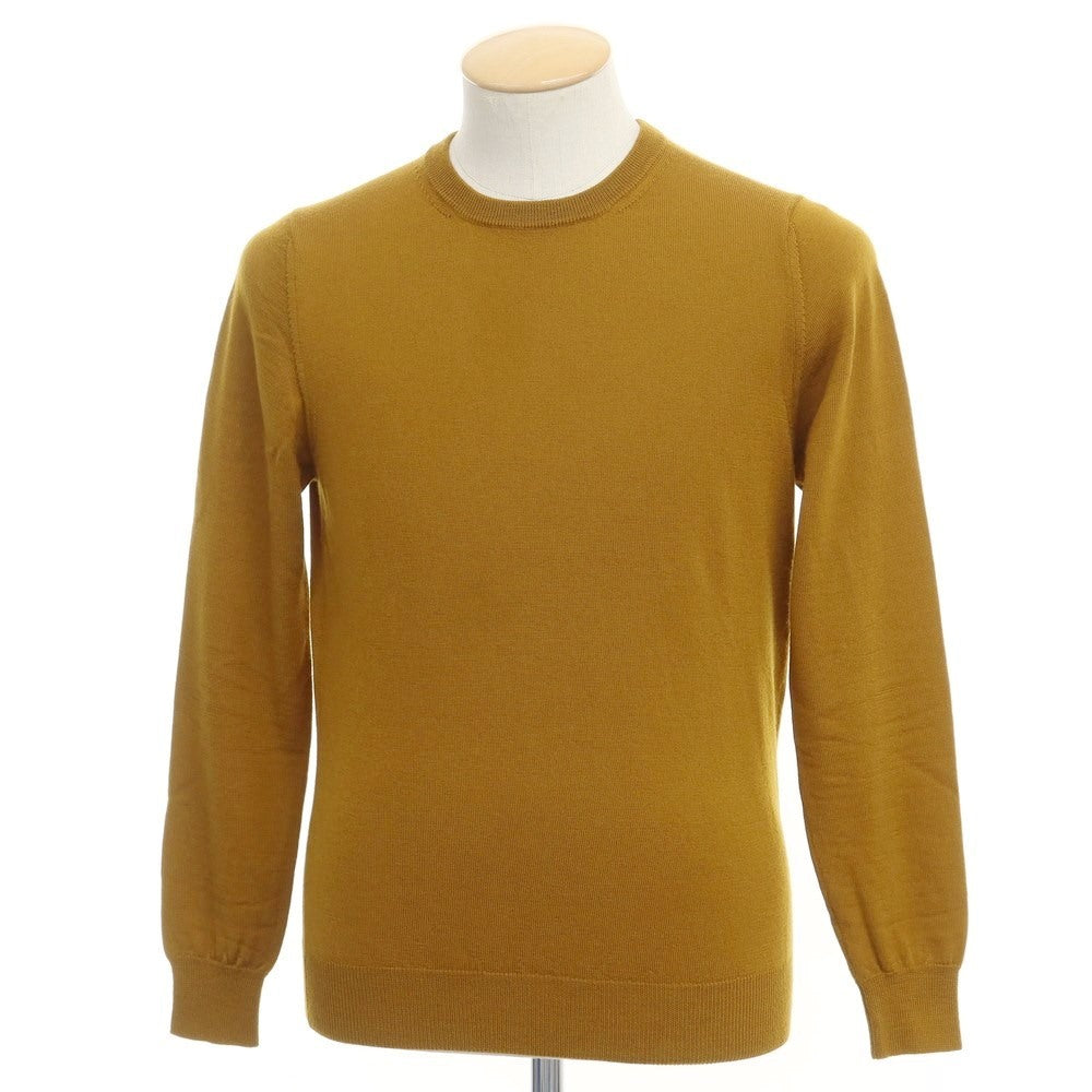 [Used] CRUCIANI Wool Crew Neck Pullover Knit Brown Ocher [Size 44] [BRW] [A/W] [Condition Rank A] [Men&