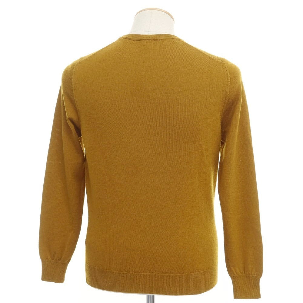 [Used] CRUCIANI Wool Crew Neck Pullover Knit Brown Ocher [Size 44] [BRW] [A/W] [Condition Rank A] [Men&