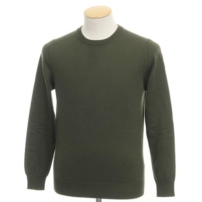 [Used] CRUCIANI Wool crew neck pullover knit, olive green [Size 44] [GRN] [A/W] [Condition Rank A] [Men&