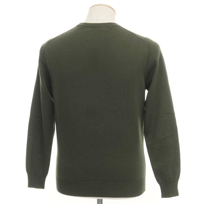 [Used] CRUCIANI Wool crew neck pullover knit, olive green [Size 44] [GRN] [A/W] [Condition Rank A] [Men&