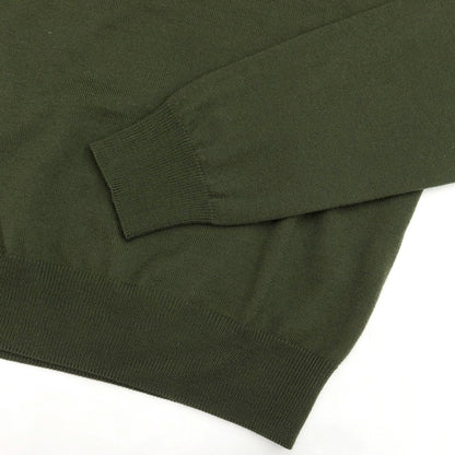 [Used] CRUCIANI Wool crew neck pullover knit, olive green [Size 44] [GRN] [A/W] [Condition Rank A] [Men&