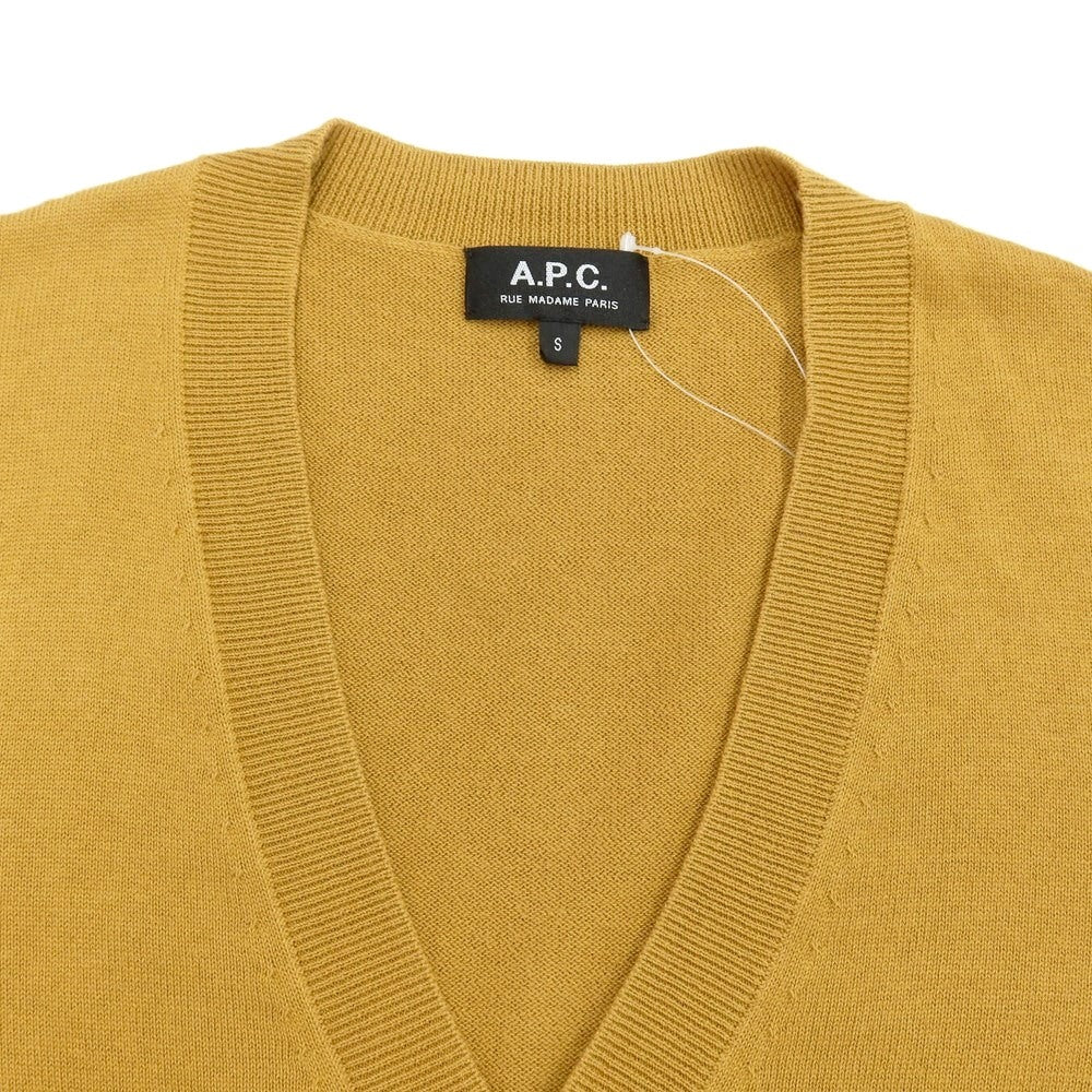 [Used] A.P.C. Cotton Cashmere Knit Cardigan, Ocher Color [Size S] [YEL] [A/W] [Condition Rank C] [Men&