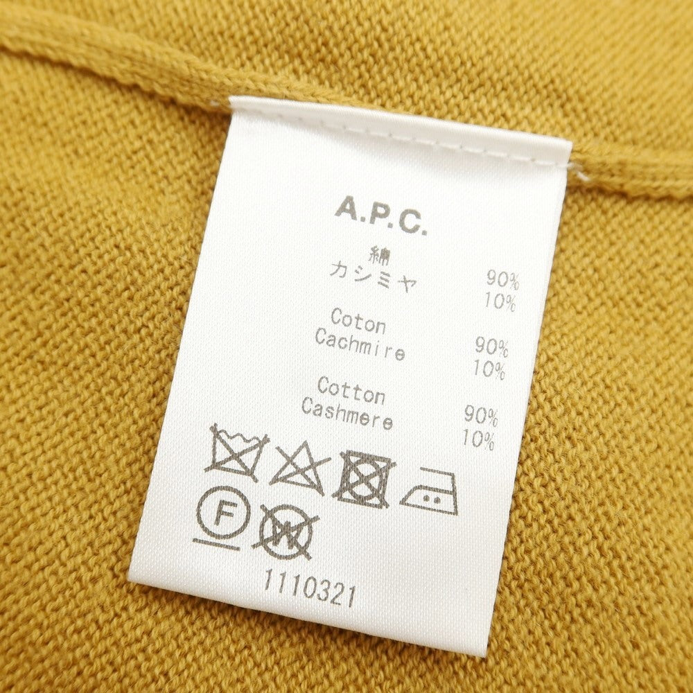 [Used] A.P.C. Cotton Cashmere Knit Cardigan, Ocher Color [Size S] [YEL] [A/W] [Condition Rank C] [Men&