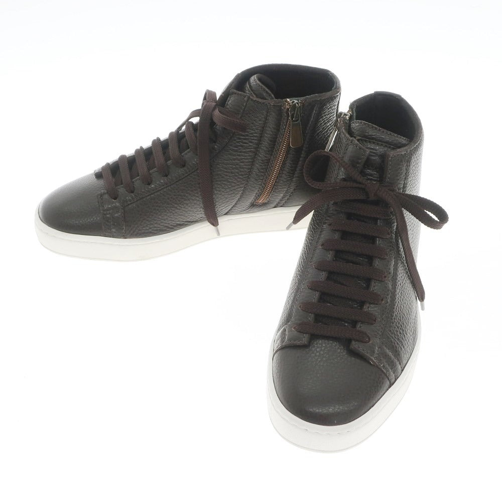 [Used] Santoni Leather High-Cut Sneakers Dark Brown [Size 5 1/2] [BRW] [S/S/A/W] [Condition Rank A] [Men&
