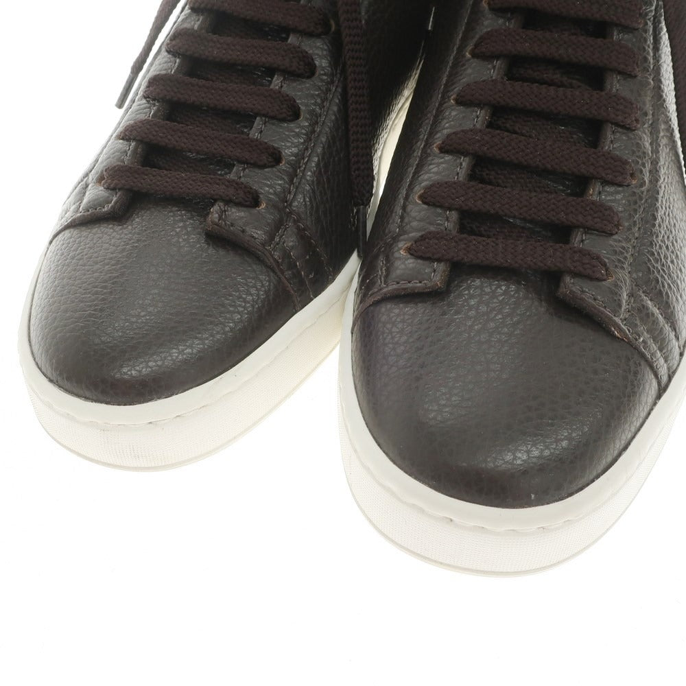 [Used] Santoni Leather High-Cut Sneakers Dark Brown [Size 5 1/2] [BRW] [S/S/A/W] [Condition Rank A] [Men&
