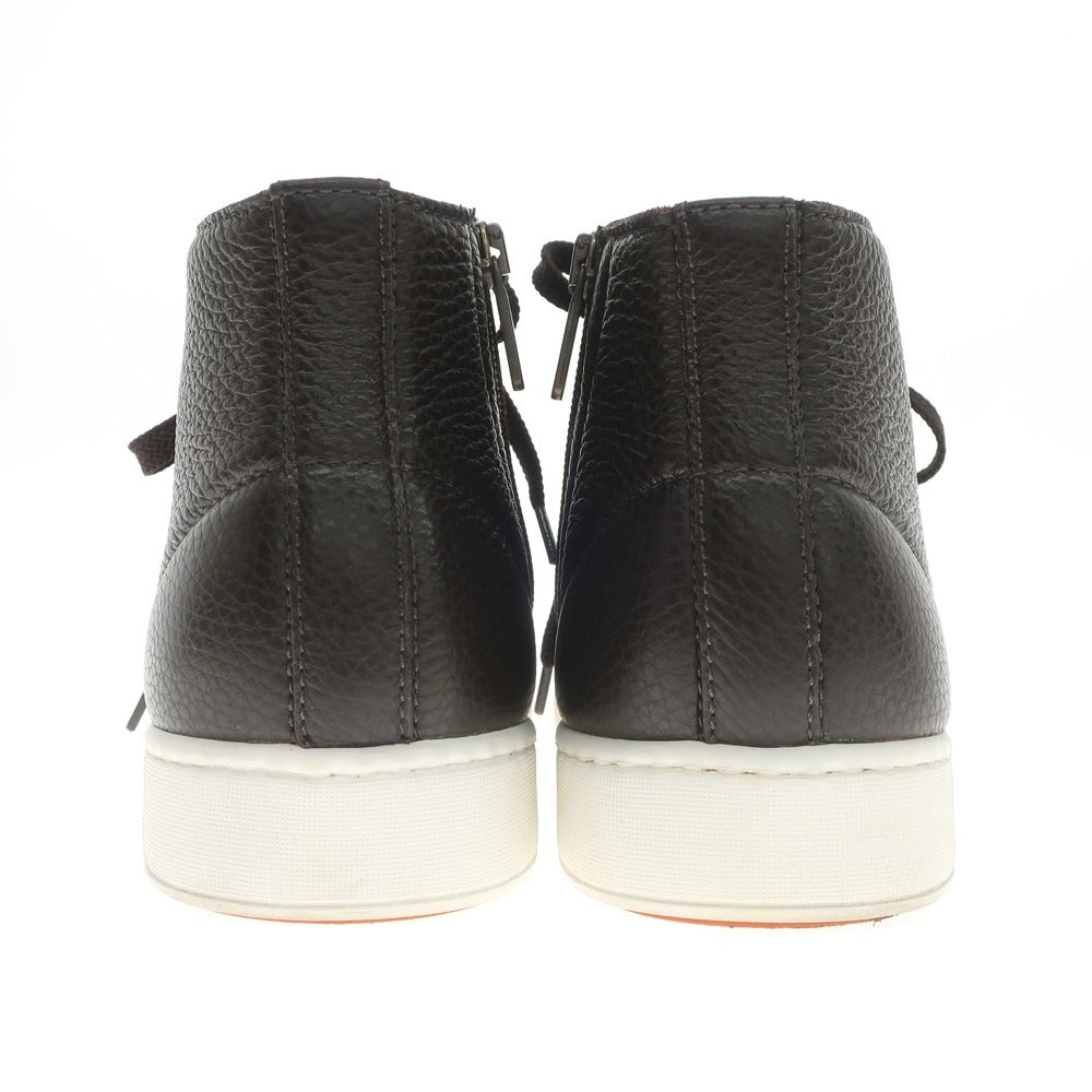 [Used] Santoni Leather High-Cut Sneakers Dark Brown [Size 5 1/2] [BRW] [S/S/A/W] [Condition Rank A] [Men&
