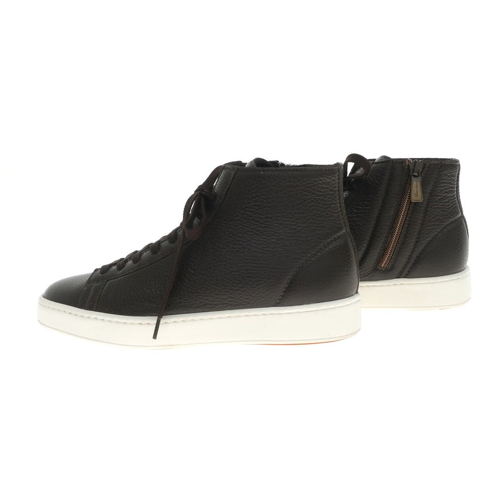[Used] Santoni Leather High-Cut Sneakers Dark Brown [Size 5 1/2] [BRW] [S/S/A/W] [Condition Rank A] [Men&