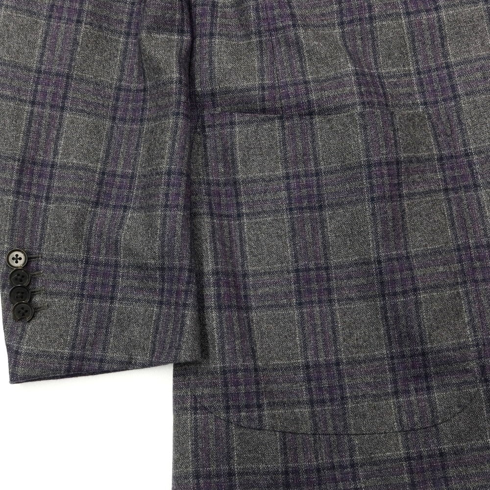 [Used] Ring Jacket, Wool Check 3B Tailored Jacket, Gray x Purple [No size indicated (L)] [GRY] [A/W] [Condition Rank A] [Men&