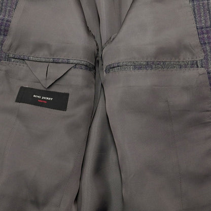 [Used] Ring Jacket, Wool Check 3B Tailored Jacket, Gray x Purple [No size indicated (L)] [GRY] [A/W] [Condition Rank A] [Men&
