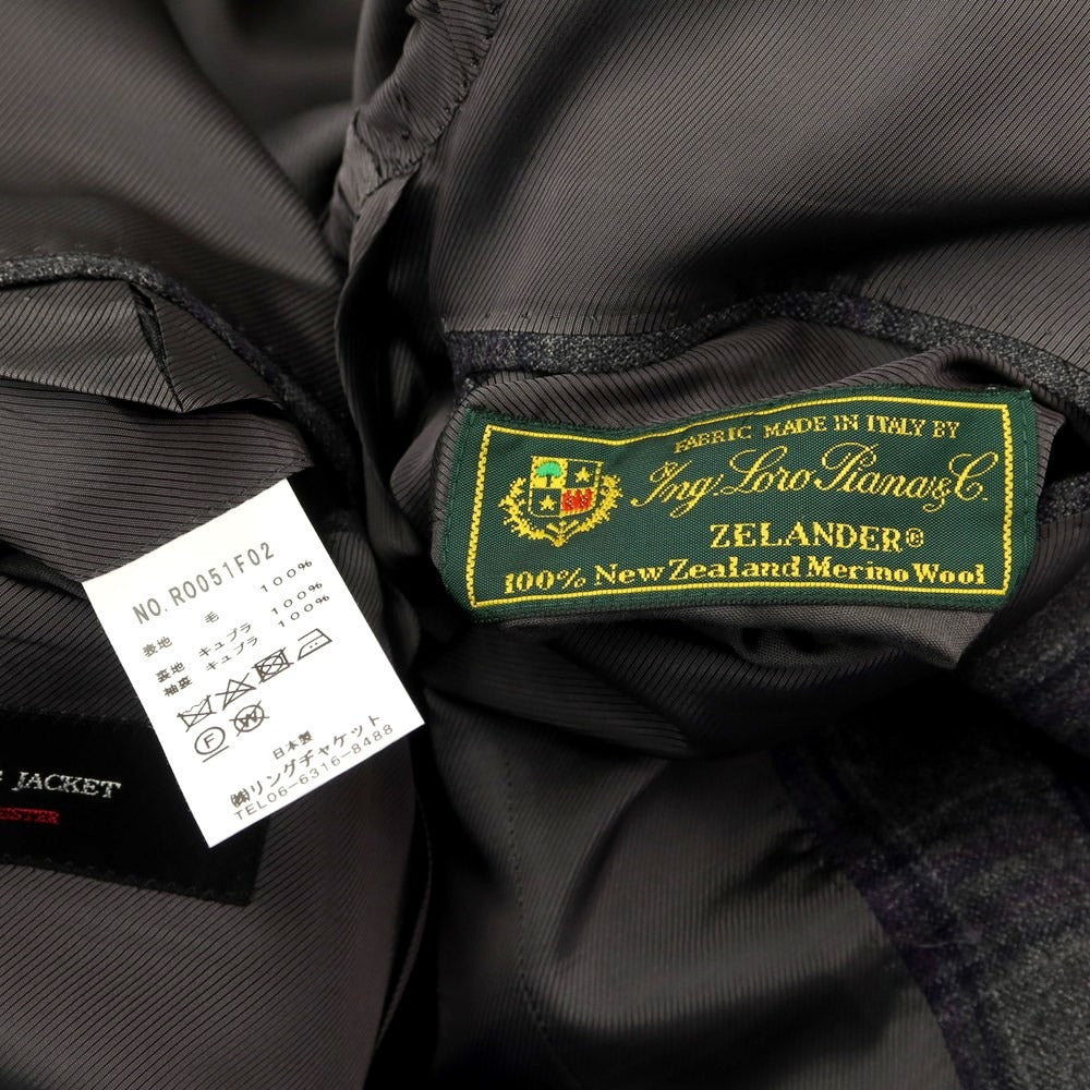 [Used] Ring Jacket, Wool Check 3B Tailored Jacket, Gray x Purple [No size indicated (L)] [GRY] [A/W] [Condition Rank A] [Men&