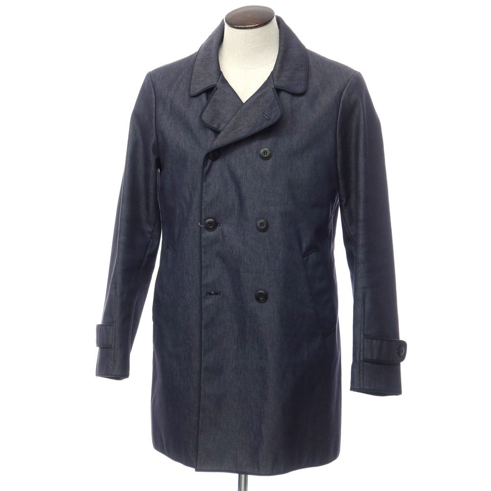 [Used] ARMANI COLLEZIONI wool polyester double-breasted coat 
Navy [Size 50] [NVY] [A/W] [Condition Rank C] [Men&