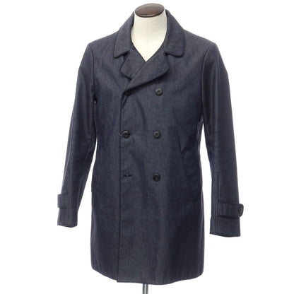 [Used] ARMANI COLLEZIONI wool polyester double-breasted coat 
Navy [Size 50] [NVY] [A/W] [Condition Rank C] [Men&